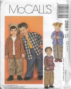 McCall's Schnittmuster #2881 - Kleinkinder Shirt - Oberteil - Hose mit optionalem Druckknopf Schritt - Gr. 2-3-4 - Bild 1 von 1