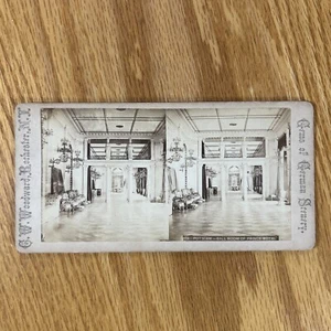 Antique Stereoview Card Stereoscope Potsdam Prince Royal Palace Ballroom 1895 - Picture 1 of 12