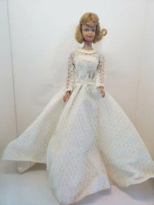 Vintage Midge 1962 Japan Blonde Curls Handmade Wedding Dress Original Underwear - Picture 1 of 12