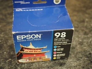 Genuine Epson 98 Five Pack T098920 High Capacity Ink Cartridges Date: 2016 - Picture 1 of 5