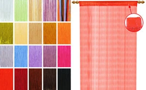Fadenvorhang Vorhang Fadengardinen Store Gardinen Türvorhang 90cm x 245 cm Neu - Bild 1 von 35