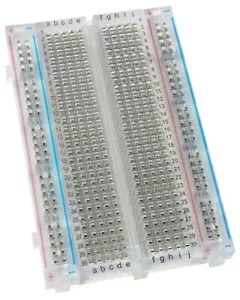 Solderless Clear Breadboard - 400 Contact Points, 3.3" x 2.1" with Adhesive Back - Picture 1 of 4