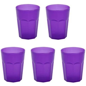 5x Kunststoffbecher Lila Trinkbecher Party-Becher Plastikgläser Mehrweg 0,4l - Bild 1 von 4