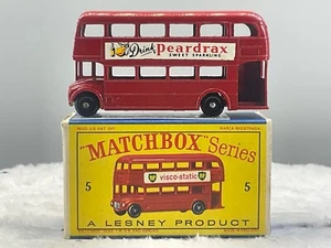 1950s Matchbox Lesney no.5C Routermaster London bus, mint, genuine, D2 box - Picture 1 of 14