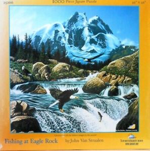 PUZZLE - JIGSAW SUNSOUT VAN STRAALEN "FISHING AT EAGLE ROCK" - 1000 PIECES - NIP