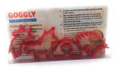 GOGGLY Unicorn Set of 4 - Unicorn, Unicorn Head, Rainbow & Shooting Star Cookie Cutter