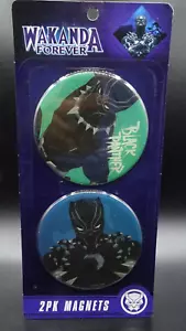 2022 Disney "WAKANDA FOREVER - BLACK PANTHER" 2pk Magnets (Turquoise & Blue) New - Picture 1 of 10