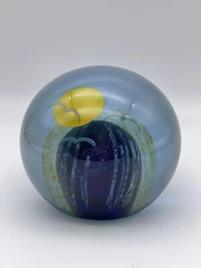 Limited Edition 108/250 Signed Steve Correia Art Glass Paperweight Sun & Birds - Imagen 1 de 15