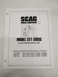 Scag Power Equipment Model STT-31BSG Illustrated Parts List 06083 - Picture 1 of 3