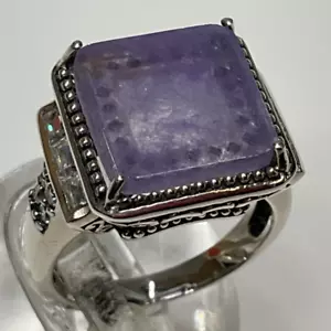 Joy Jade of Yesteryear Sterling Jade Ring mit CZ Gr-7 #95 - Bild 1 von 3
