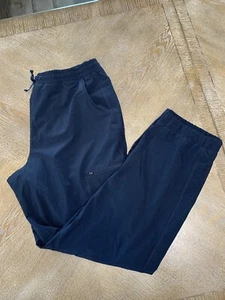 "Pantalones Eddie Bauer talla 16 forrados de lana bolsillos con cremallera cintura 40"" azul marino" - Imagen 1 de 8