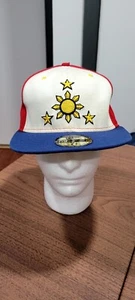 New Era Phillipines Hat size 7 5/8 RARE VINTAGE Multicolor Red, White, Yellow, - Picture 1 of 11