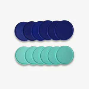 12 Ersatzscheiben für Deluxe Giant 4-in-einer-Reihe Spiel - 6 Navy 6 Sky Blue - Bild 1 von 1
