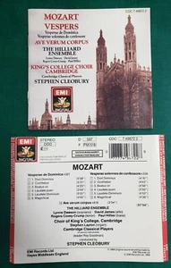 Mozart: Vespers; Ave Verum Corpus (CD, 1989, EMI) Disc & Artwork Only No Case - Foto 1 di 3