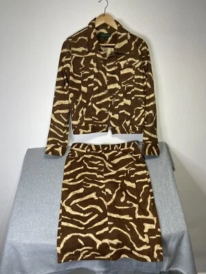 LRL Ralph Lauren Jeans Co. Chaqueta y falda vaquera con estampado animal talla L Foto 1 de 4