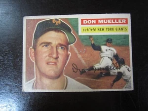 1956 Topps # 241 Don Mueller Gray Back Card ( B62 ) New York Giants - Picture 1 of 2