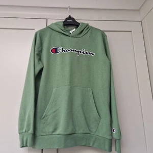 Boys Champion Mid-Green Hoodie Jumper Sweatshirt Age 13-14 Years VGC - Picture 1 of 7