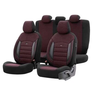 Premium Car Seat Covers, Burgandy For Volkswagen CADDY mk4 Box 2015-2019 - Picture 1 of 9