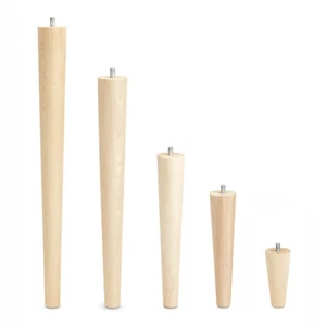 4er Set Sotech Möbelfüße Buche roh Schrankfuß Möbelbeine Schrankfüße Sockelfüße - Bild 1 von 15