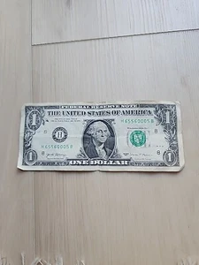 TRINARY (65560005) 2017 $1 Dollar Bill Fancy Serial Number Circulated - Picture 1 of 2