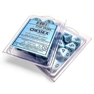Set dadi e accessori da gioco D10 opaco: blu pastello/nero D10 (10) - Foto 1 di 1