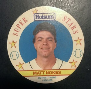 1989 Holsum Bread Disc - Matt Nokes #13 🔥🔥🔥Star Top Variety🔥🔥🔥