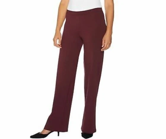 Nuevo $79 H by Halston 0P-2P Pull-On VIP PONTE Tejido Pierna Ancha Pull On Pantalones de Vestir Foto 1 de 3
