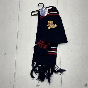 Navy Blue Dog Embroidered 3 Piece Set Hat & Scarf Boys One Size NEW - Picture 1 of 4