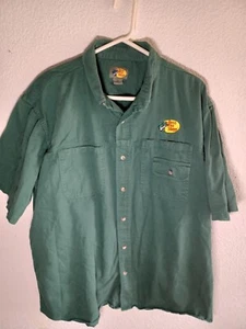 BASS PRO SHOPS Men’s 2XL XXL Green Long Sleeve Button Down Heavyweight Shirt - Picture 1 of 6