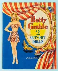 Vintage Original 1943 Whitman BETTY GRABLE Paper Dolls #976 UNCUT - Picture 1 of 17