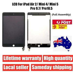 For iPad Air 2 Mini 4 5 Pro 9.7 10.5 LCD Screen Touch Digitizer Display Assembly - Picture 1 of 15