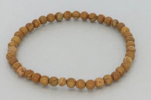  Petrified Wood Elegant Stretch Bracelet Ball Beads Ø 4mm - Custom F - Picture 1 of 2