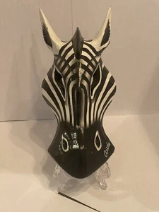 7x3 Wall Decorations Zebra Mask Signed Aruba - Picture 1 of 6