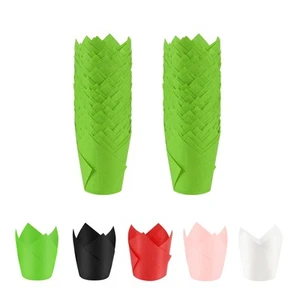 Tulpe Cupcake Liner 100 Stück Backförmchen Standard Tulpe Muffin Cupcake Natu... - Bild 1 von 6