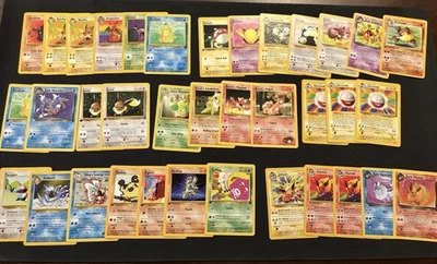 Pokémon Vintage Card Lot WOTC Era Non-Holo/ Neo, Gym, Base, Jungle, Fossil - Image 1 of 4