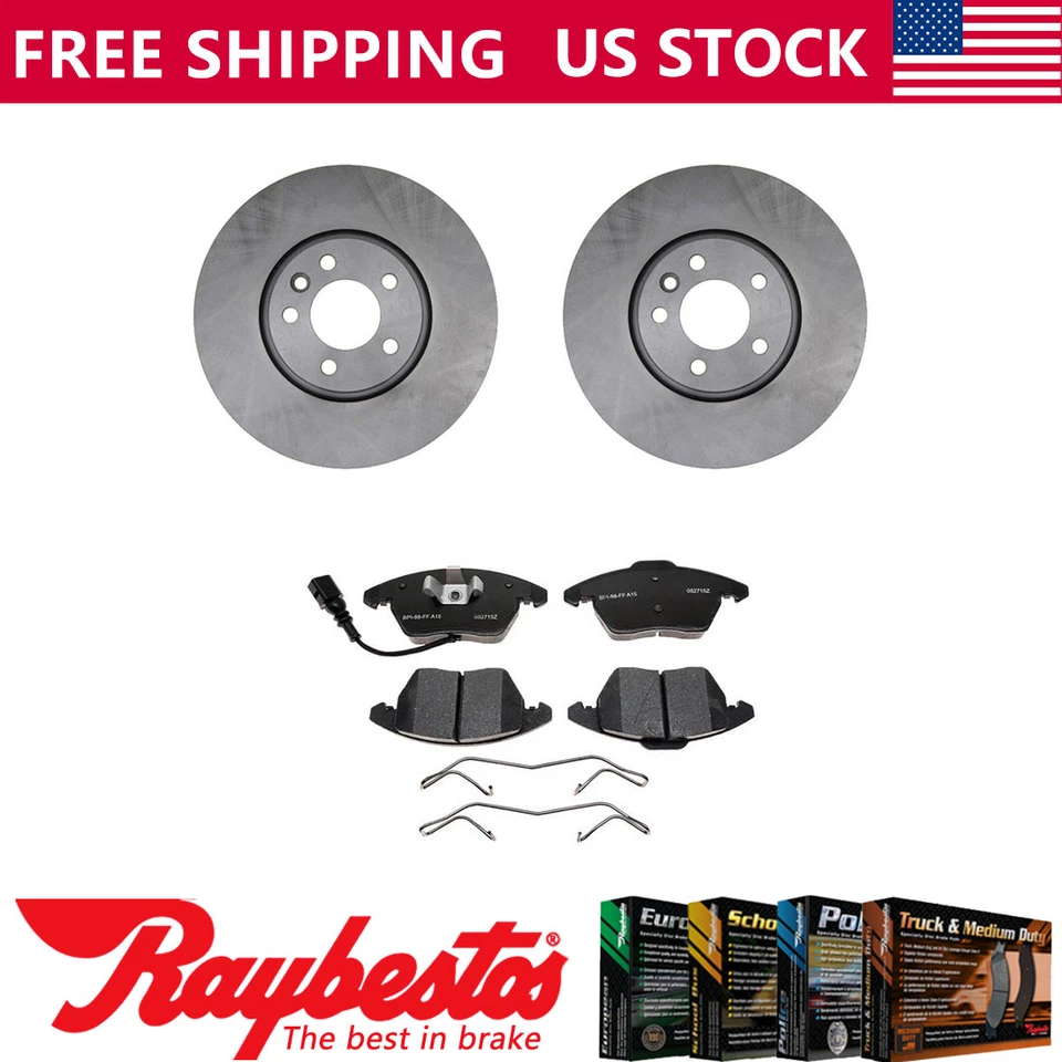 Передние тормозные диски + керамические тормозные колодки и оборудование для 2009 Volkswagen CC - Изображение 1 из 4