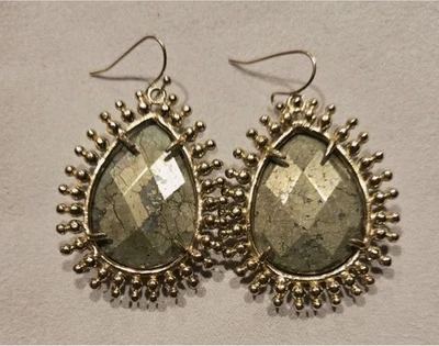 Винтажные серьги Kendra Scott Pyrite Sadi - Изображение 1 из 2