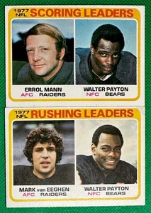 1978 Topps #333/334 Walter Payton (2) Chicago Bears Salón de la fama Ex - Imagen 1 de 5