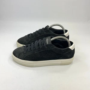 Cleens Herren Schwarz Wildleder Turnschuhe UK 8 Hergestellt in Portugal Freizeit Preppy Minimalistisch - Bild 1 von 14