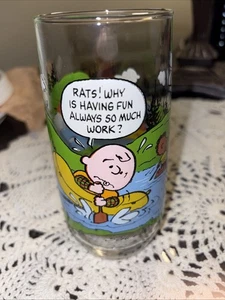 Vintage 1983 Camp Snoopy McDonalds Collector Series Drinking Glass - Picture 1 of 10