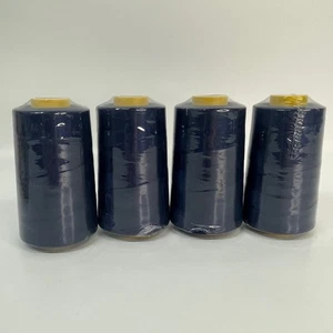 AK TRADING CO. 4-Pack Navy Blue All Purpose Sewing Thread Cones 6000 Yards Each - Picture 1 of 4