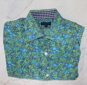 Herren LILLY PULITZER 100 % Baumwolle Löwe & Tiger Knopfleiste Hemd Größe Medium - Bild 1 von 3