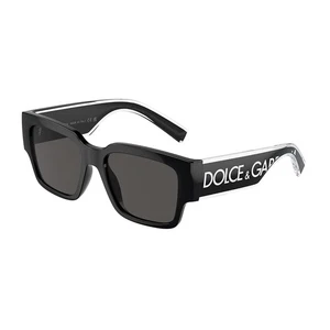 Gafas de sol Dolce & Gabbana DX 6004 501/87 negras cuadradas de plástico lentes grises - Imagen 1 de 3