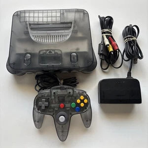 Nintendo 64 N64 Grigio Fumo Nero Funtastic Console Controller Autentico Originale - Foto 1 di 17