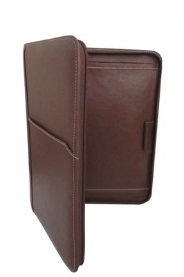 Organizador de cartera legal de cuero marrón AmeriLeather - Planificador con cremallera 10x13 Foto 1 de 4