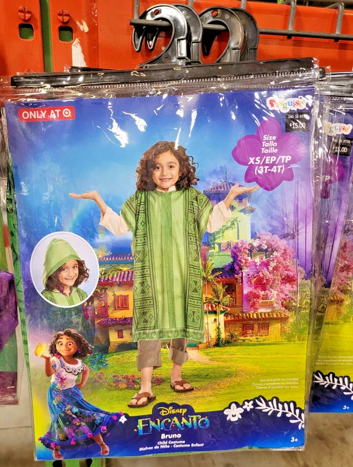 Disney Encanto Niños Bruno Halloween Disfraz Poncho Con Capucha NUEVO Foto 1 de 1
