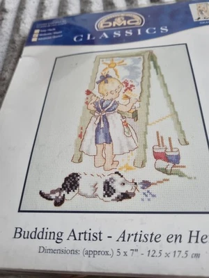 A Gorgeous Dmc Classic Cross Stitch Kit  Called Budding Artist - Image 1 of 2
