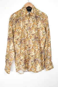 Mens Claudio Lugli Couture Safari Animal All Over Print Shirt Large - Picture 1 of 8