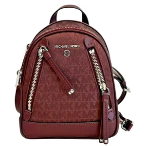 Mochila Mensajero Mini Convertible MICHAEL KORS Logo Borgoña Brooklyn - Imagen 1 de 6
