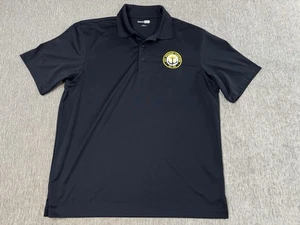 US Navy Musicians Association Polo Shirt Mens Large Black USN Veteran Music 1995 - Picture 1 of 8